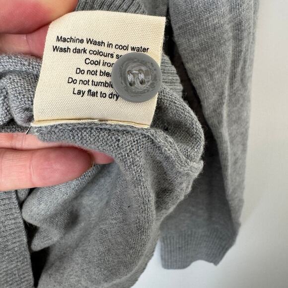 Blarney Ireland Wool Blend Grey Women's Cardigan Size Large - Picture 4 of 6